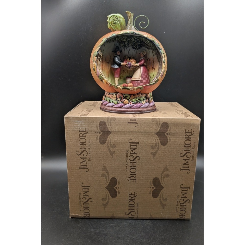 Jim Shore Heartwood Creek Blessings Of The Harvest Light Up Pumpkin 4015887